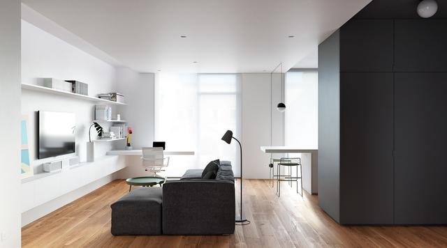 舒适的白色小公寓装修设计 小空间也可以很大很舒适