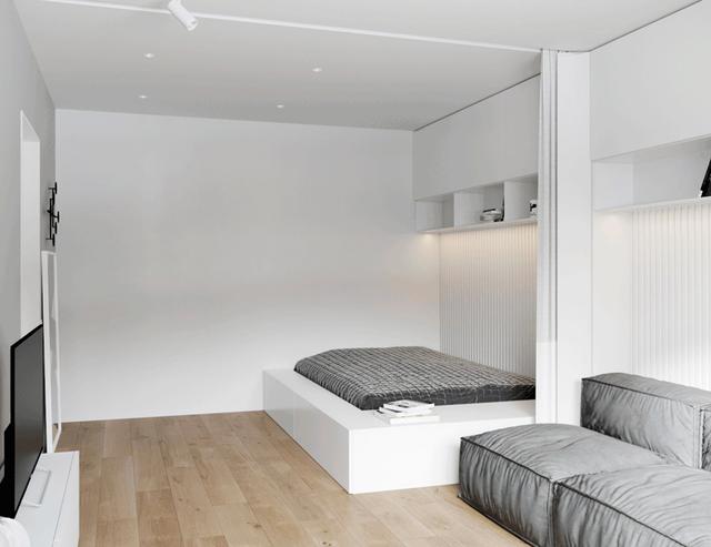 舒适的白色小公寓装修设计 小空间也可以很大很舒适