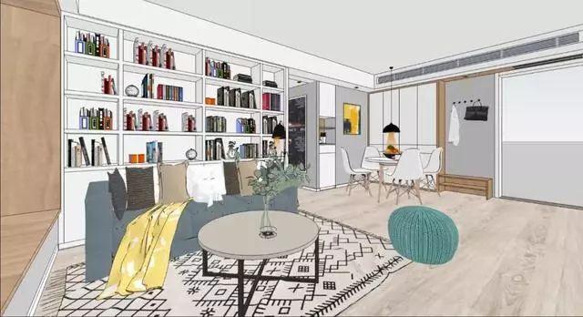 家装3室1厅装修效果图 家就应该是随处可见温馨舒适