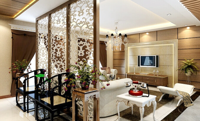 客厅隔断居然这么美