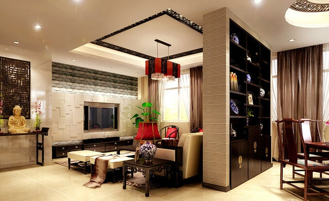 客厅隔断居然这么美